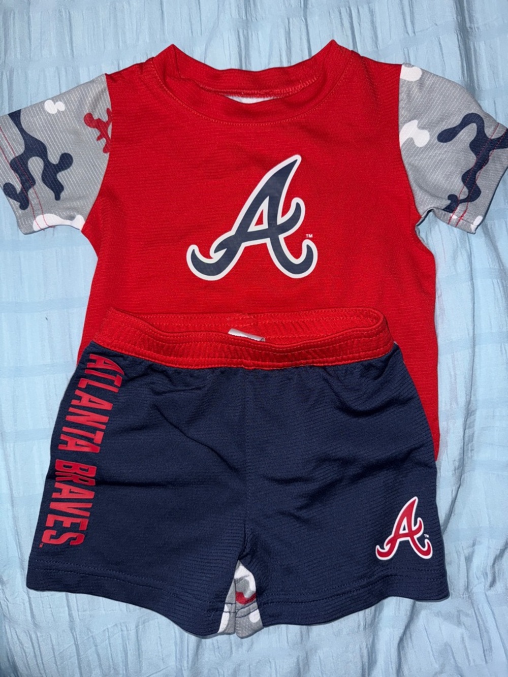 Atlanta Braves Red & Navy Kids Two-Piece Set